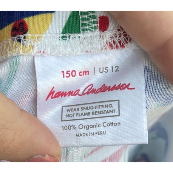 Hanna Andersson Girls Pajamas Set Sz 12 Fairy Flower Short Sleeve Summer Cotton - Picture 10 of 11